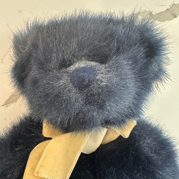 Hallmark Russ Alleluia Peace Blue Bear Vintage 15” Furry WITH TAGS with bow - Picture 2 of 7